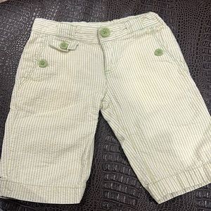 4/$20 - GapKids Boys Shorts Green/White Pinstripe 5 Pockets Adjustable Waist